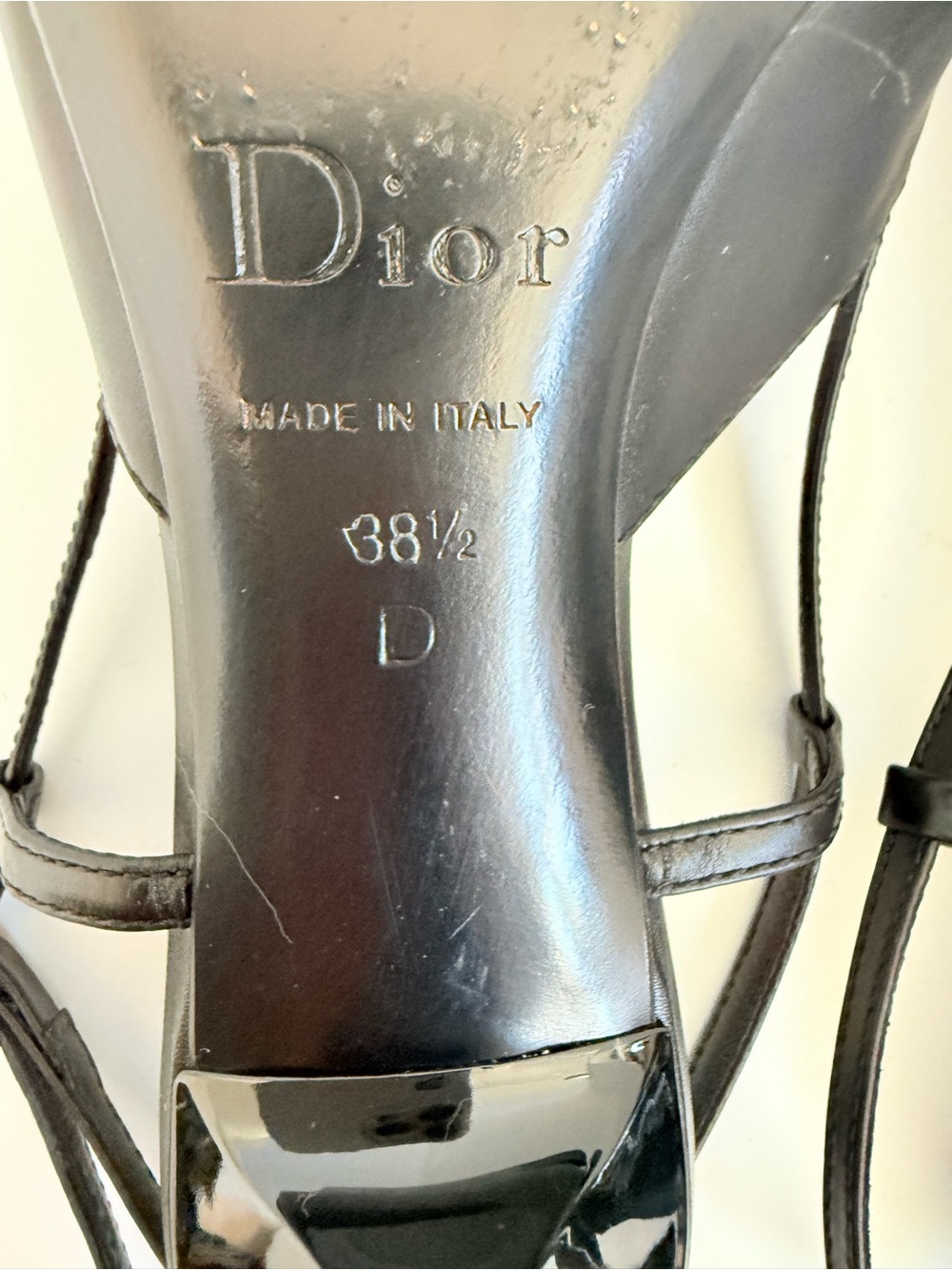 Christian Dior D Trick Slingback Pumps 38.5 Black CD Buckle Galliano 2004 - Picture 9 of 11